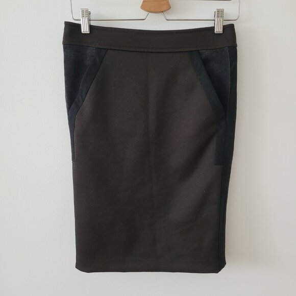 AS-IS Authentic Gucci 2007 Brown Textured Pencil Skirt-Size Italian 40 - Picture 1 of 14
